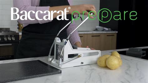 Baccarat chip maker Create your own homemade potato chips to compliment your meal with the innovative and easy to use Baccarat Prepare Chip Maker! Fantastic for making fries, chips and precision cut vegetables, this advanced kitchen gadget is a must-have addition to your culinary collection